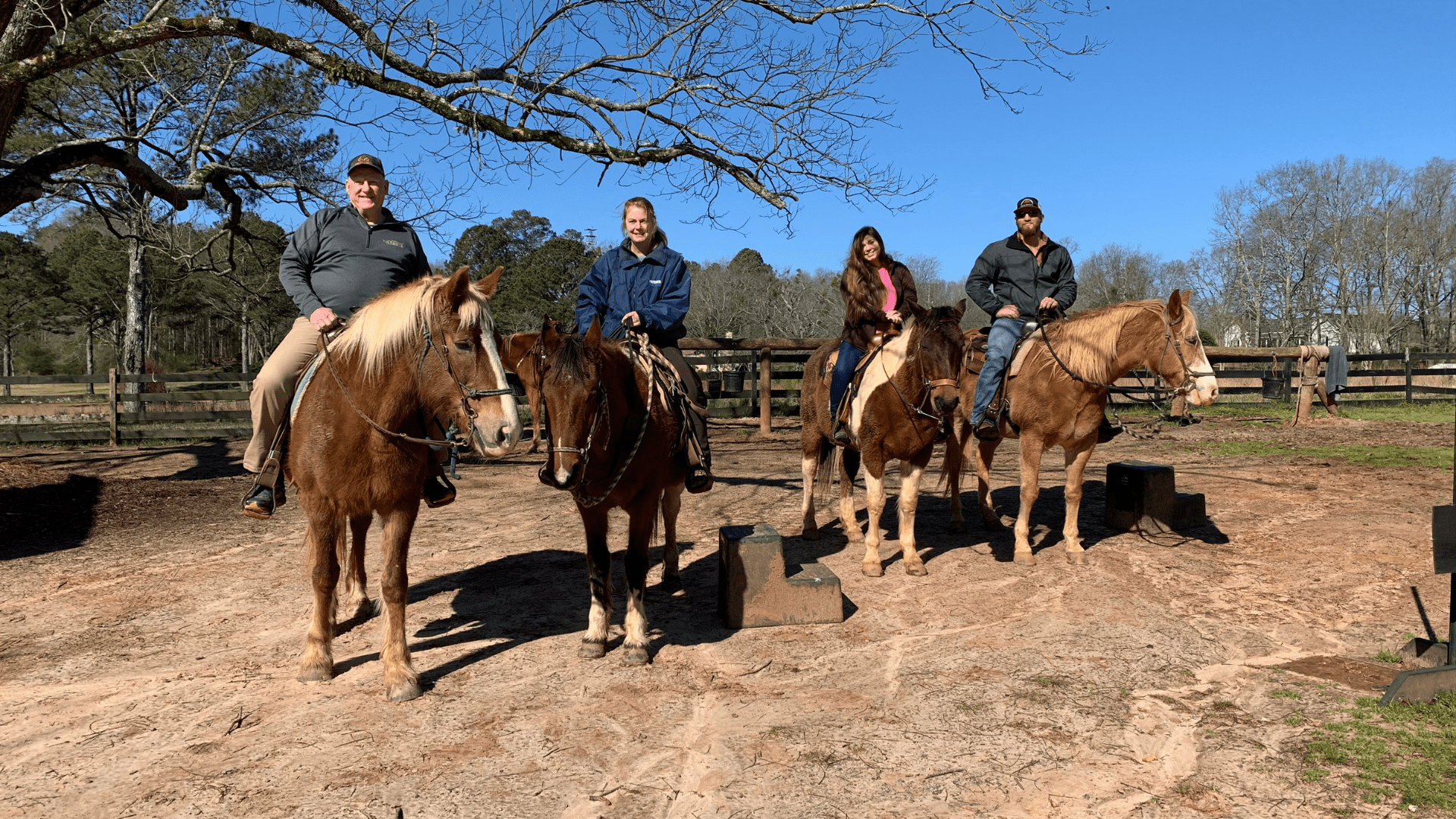 Equestrians enjoying their horses at Rivers Pointe Estates - A Northern Kentucky horseback riding community