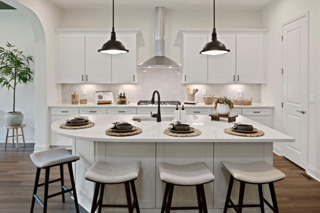Inside the Drees model home kitchen